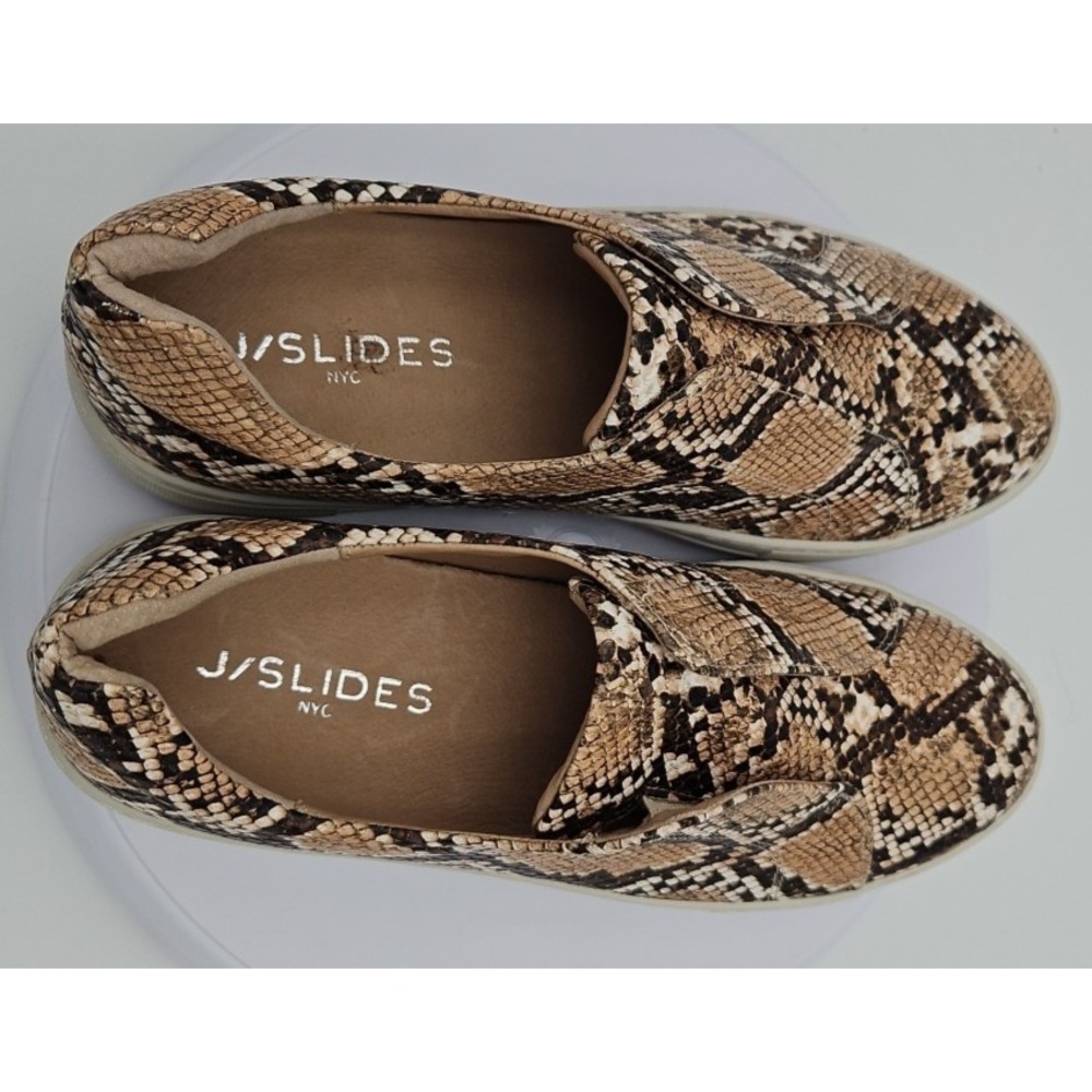 J/Slides Heidi NWOB Slip-On Round Toe Platform Sneaker Python Snake Print Sz W/9 - Picture 5 of 16